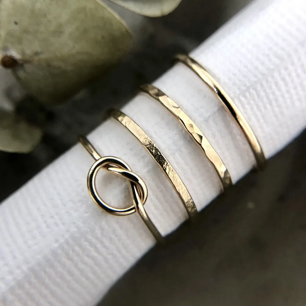 14k Minimalist Rings