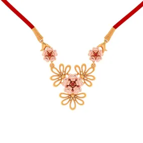 22k Floral Designed Gold Necklace