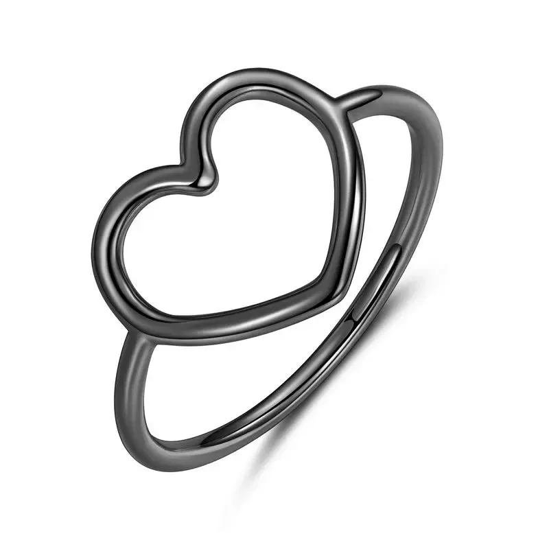 925 SS Minimalist Heart Rings