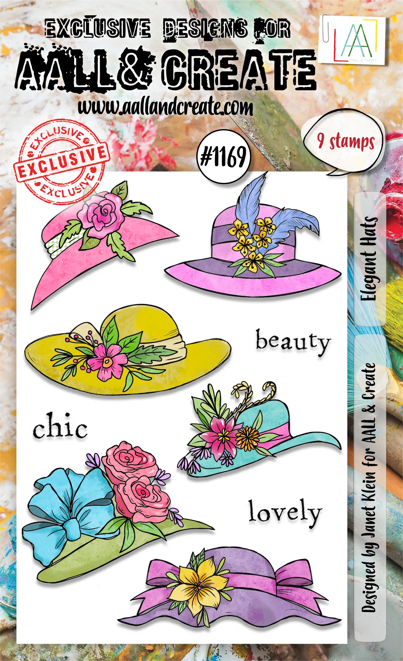 AALL and Create - A6 Stamp Set - Elegant Hats