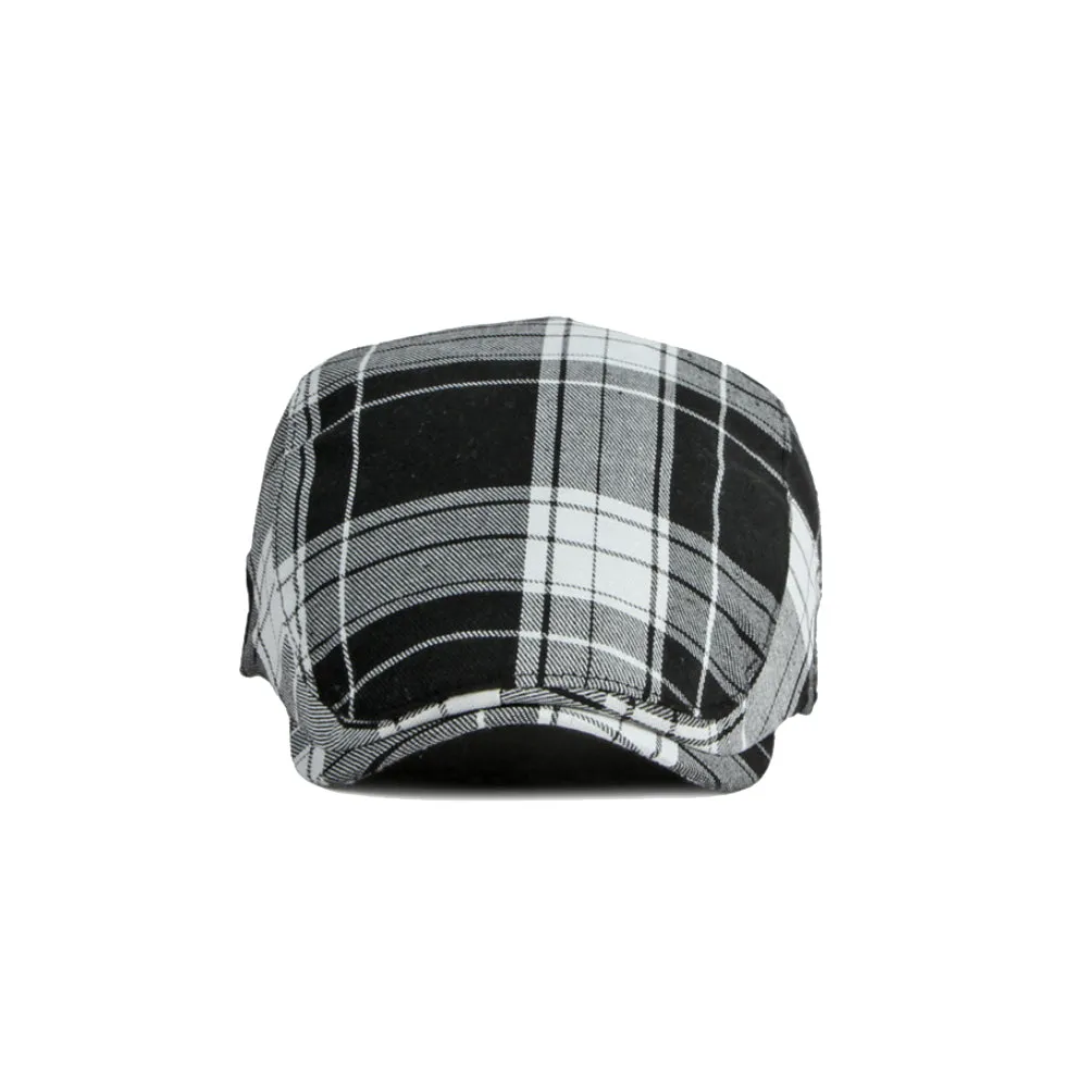 Adjustable Colorful Plaid Flat Cap Newsboy Cabbie Gatsby Golf Beret Hat YZ30109