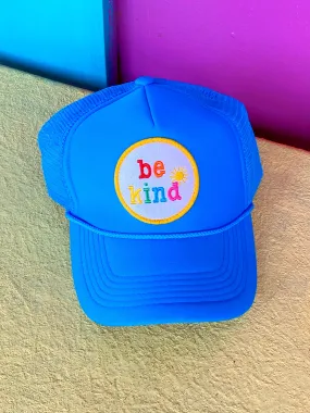 Be Kind Blue Trucker Hat