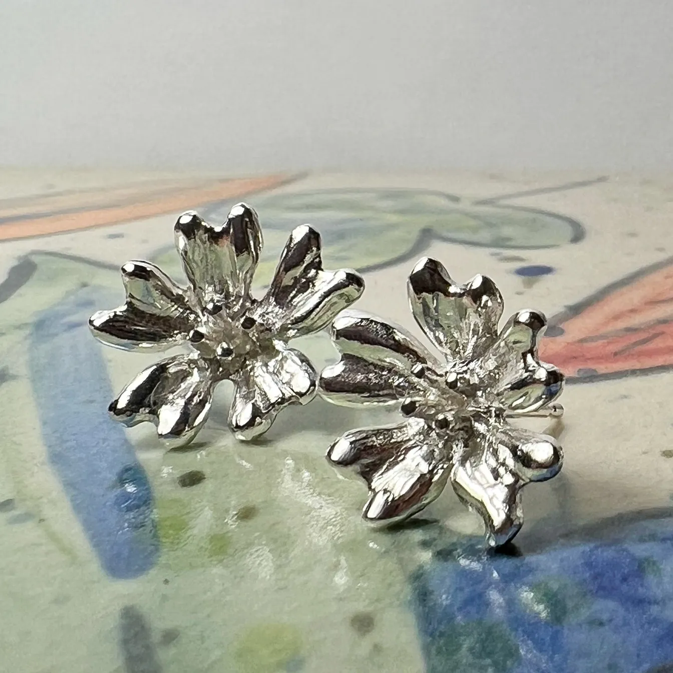 Bella Flora Earrings - Silver