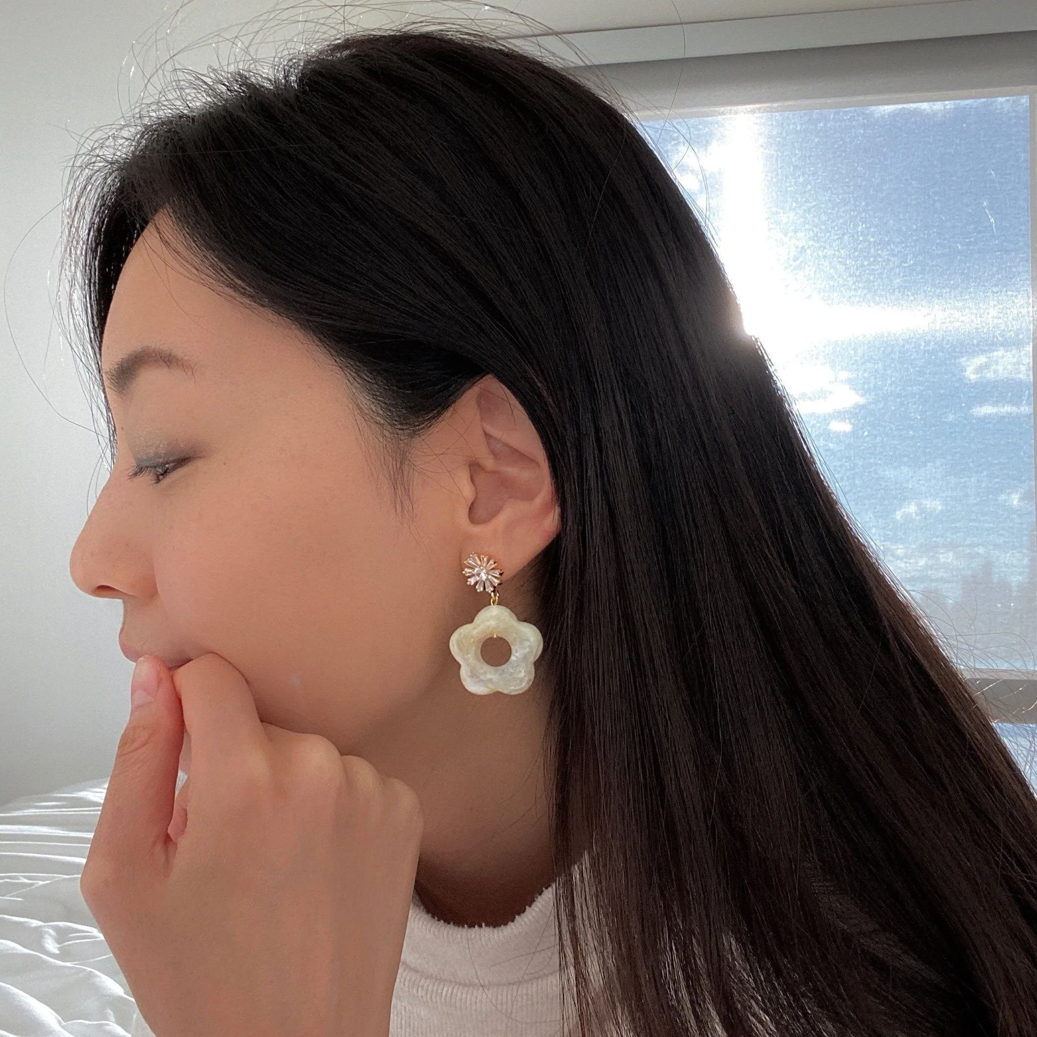 Bethany Floral Earrings -D