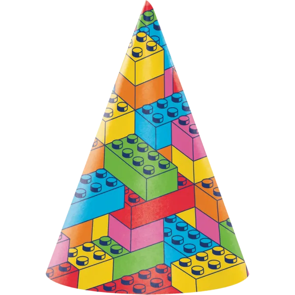 Block Bash Party Hats | 8 ct