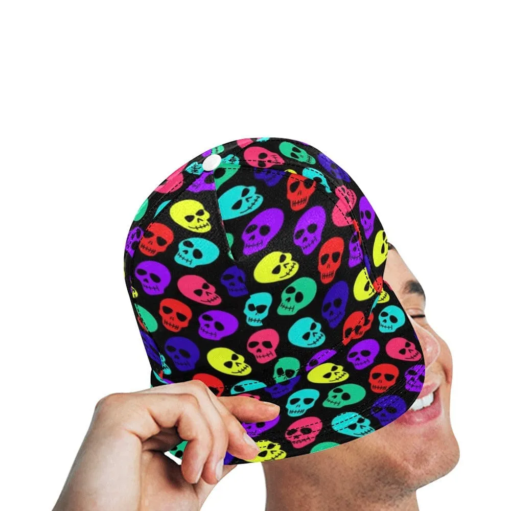 Bring Unique Style to Any Look With Our Colorful Skull Pattern Snapback Hat