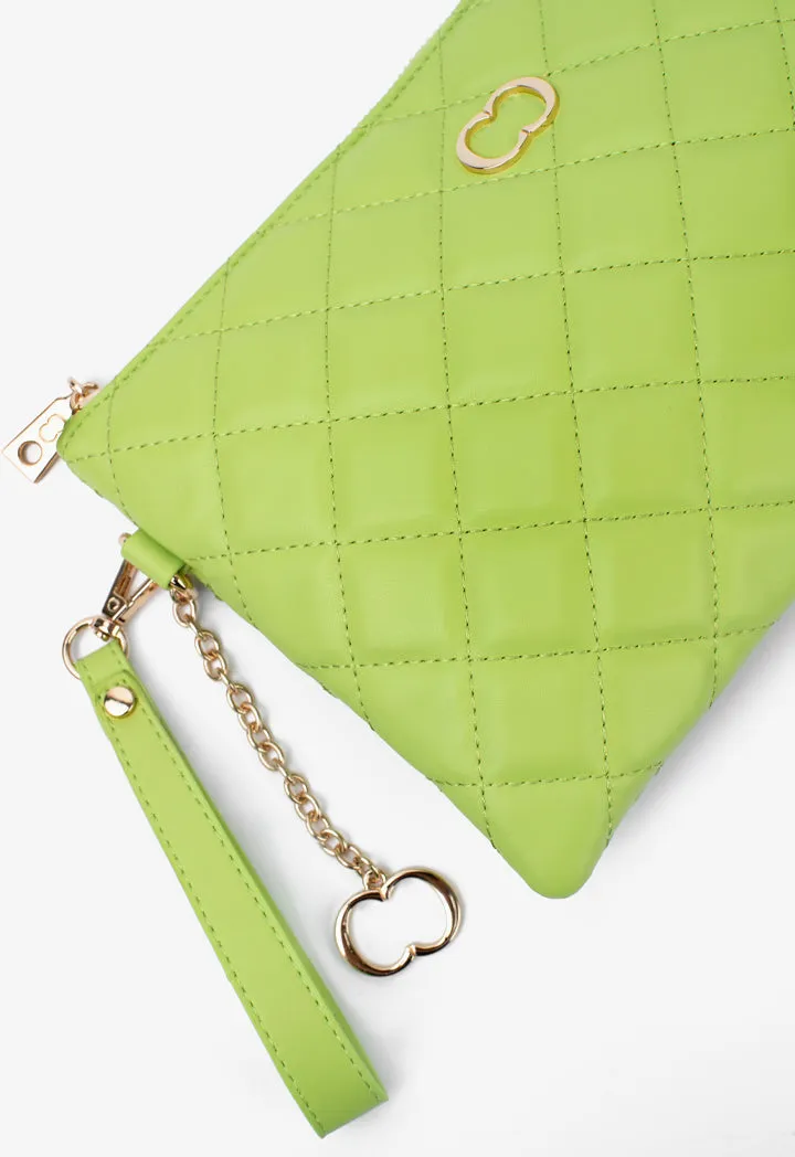 Choice Vibrant Quilted Clutch Lime