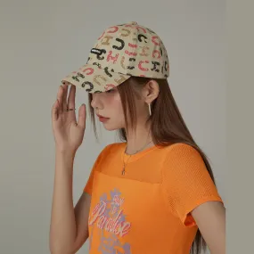 Colorful Chuu Lettering Pattern Ball Cap