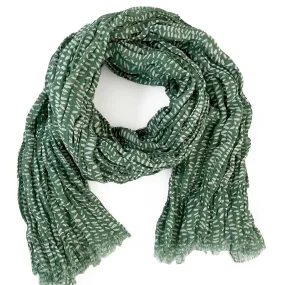 Cotton Scarf: Green Stitch