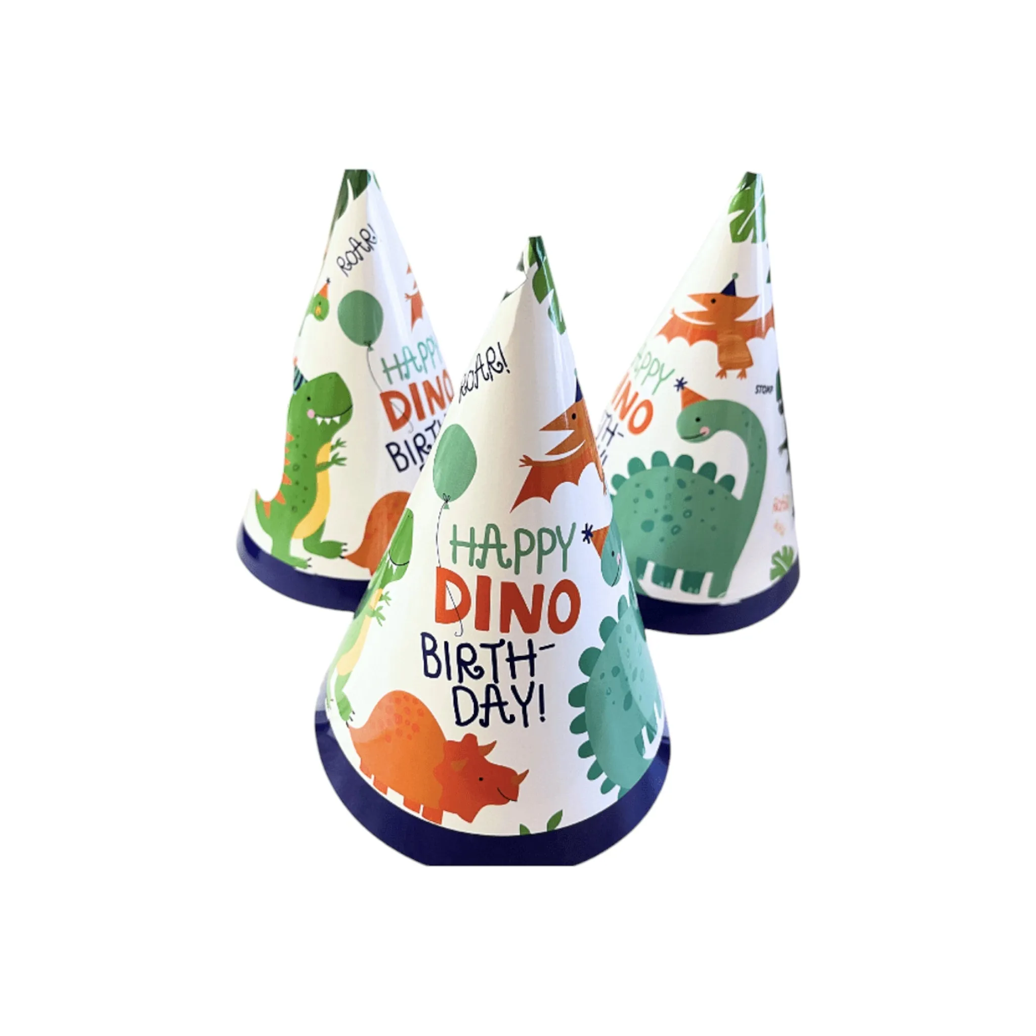 Dino Party Hat 15x0.5cm 10pack