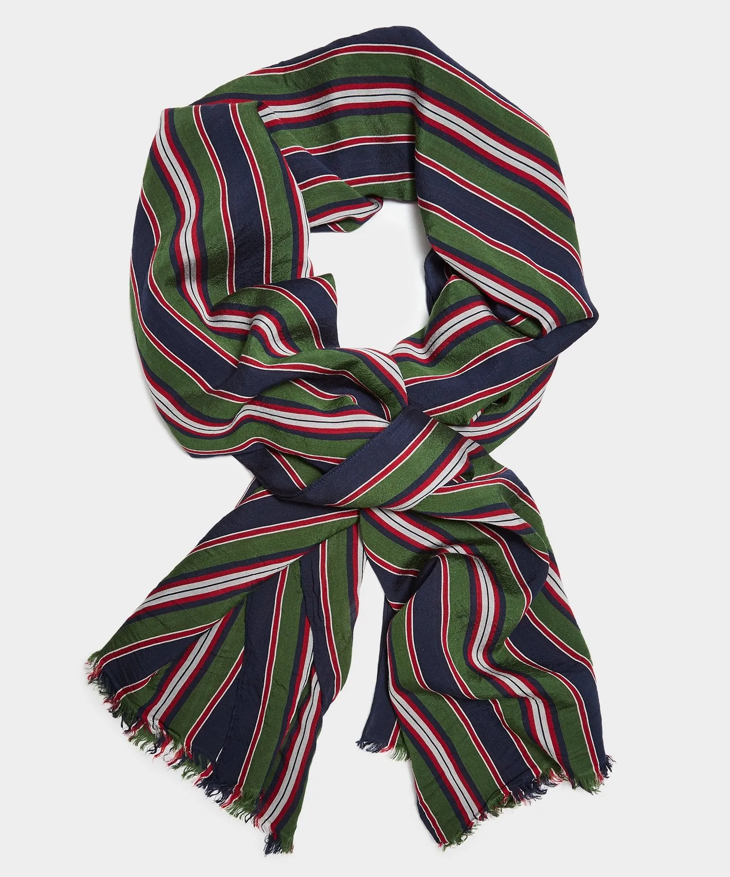 Drake's Lightweight Scarf in Multicolor Stripe