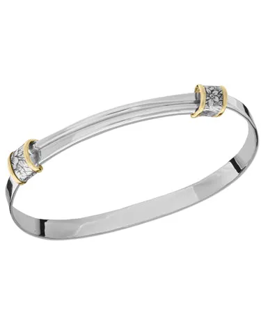 E.L. Designs (Formerly Ed Levin) - Floral Wrap - Bracelet Sterling &14K Gold - LM