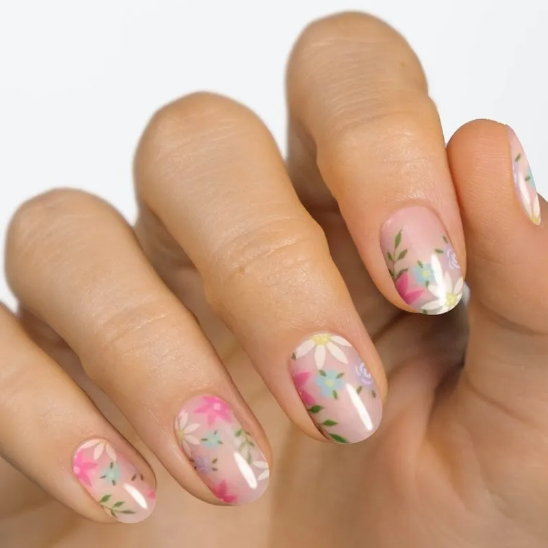 Gel Nail Strip ★ Flower Bouquet