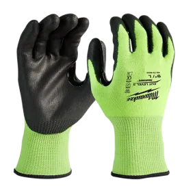 General Purpose Gloves - Milwaukee® High-Visibility Cut Level 3 Polyurethane Dipped Gloves, 12 Pack, 48-73-893B