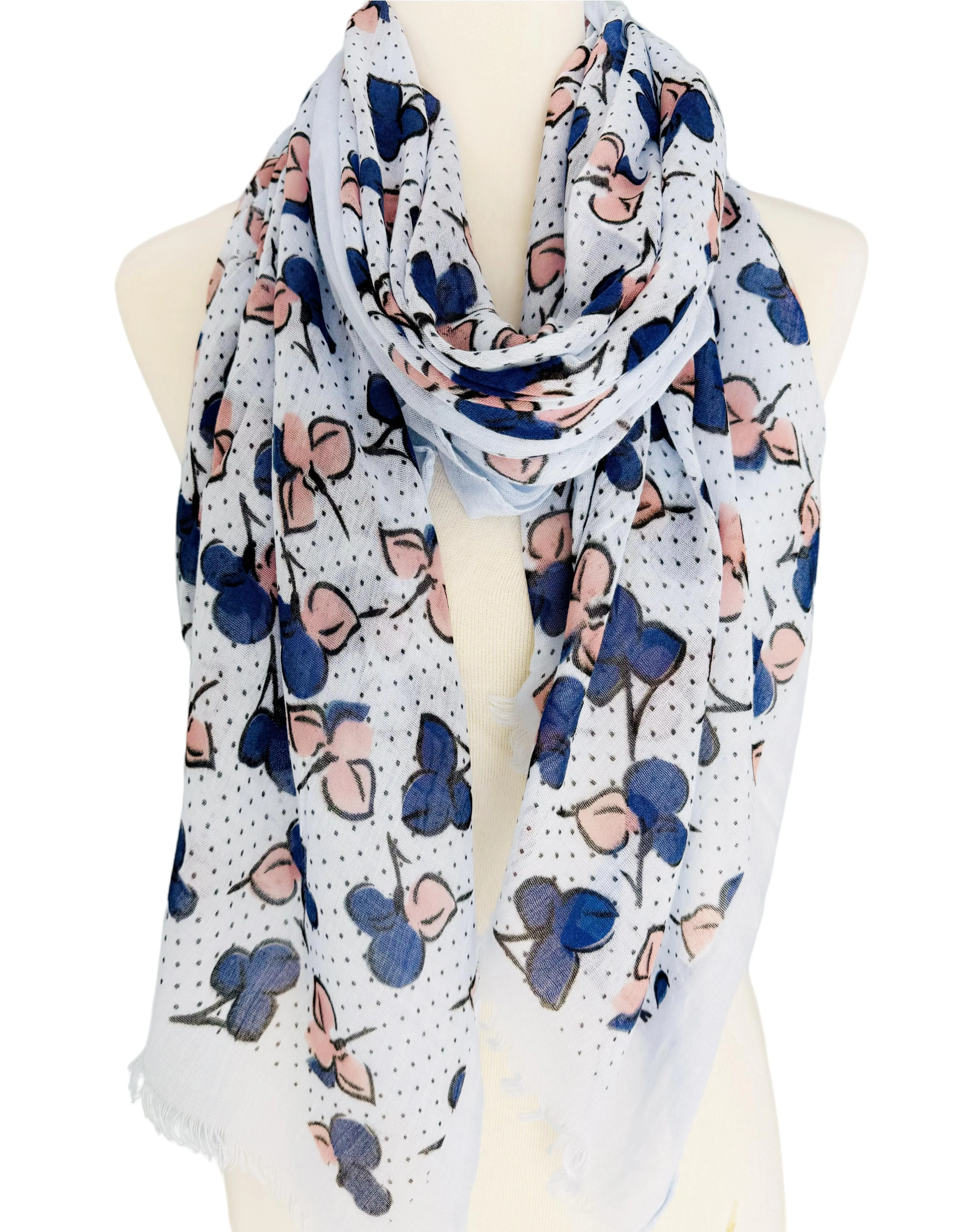 JC021264 Abstract Flower Watercolor Scarf