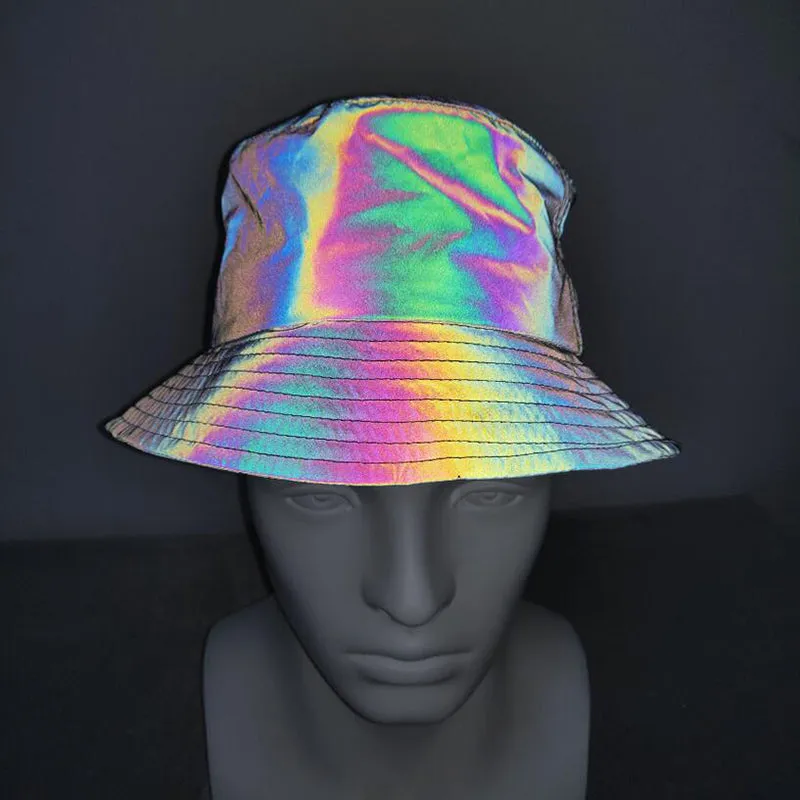 Lightning Colorful Pattern Reflective Bucket Hat