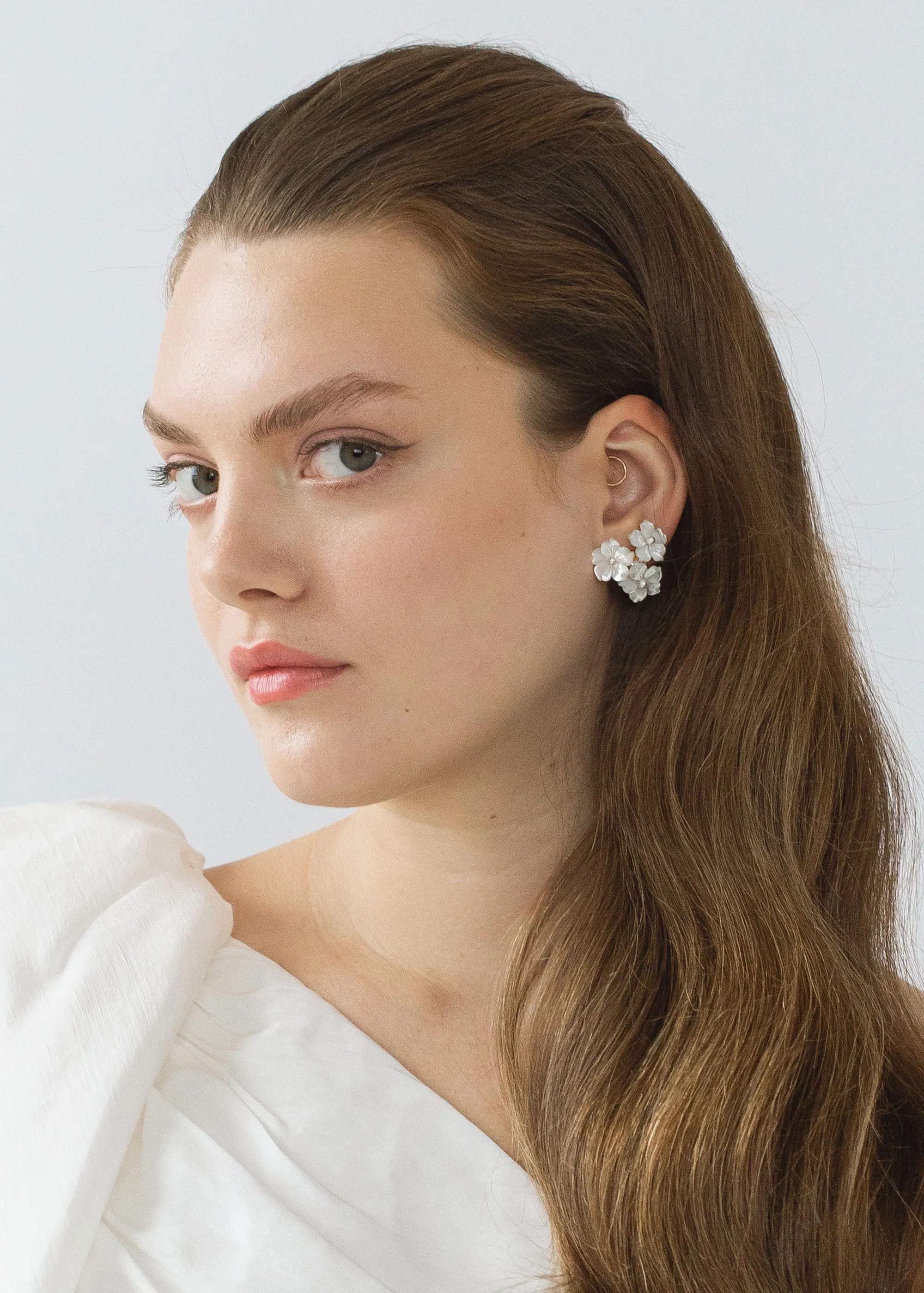 Marti Stud Earrings -- Mother of Pearl