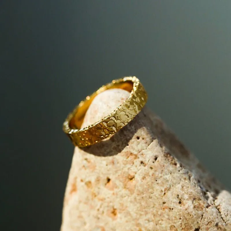 Minimalist Ice Fragment Plain Ring