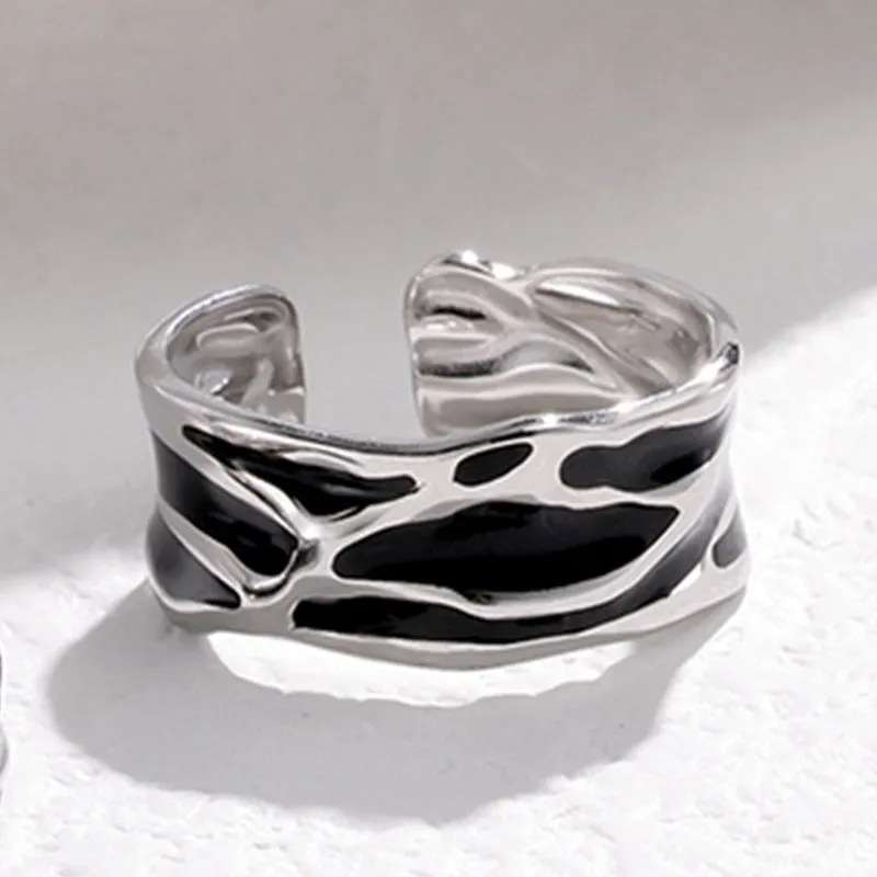 Minimalist Irregular Stainless Steel Electroplating Rings