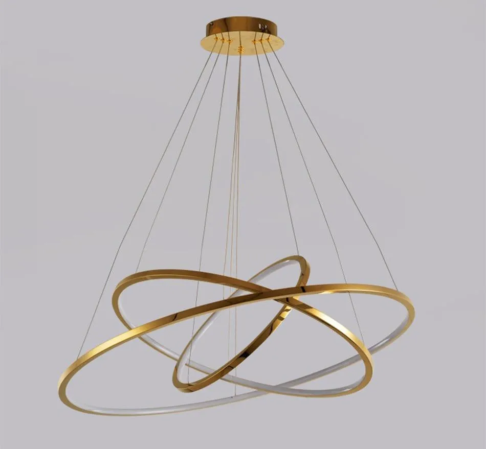 Minimalist LED Light Rings Chandelier