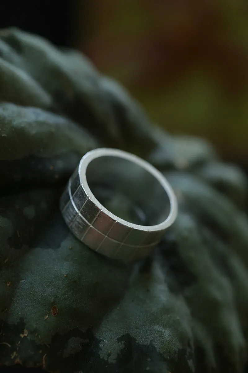 Minimalist Silver 925 Matte Wide Face Ring