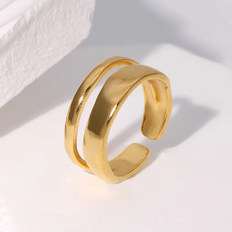 Minimalist Stainless Steel Electroplating Rings