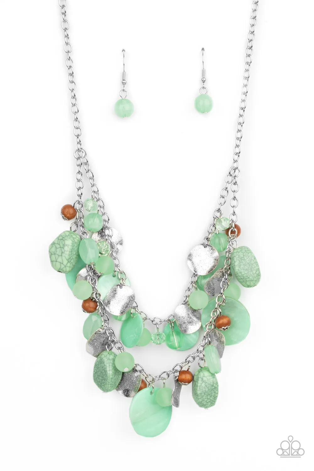 Necklace Spring Goddess - Green N335