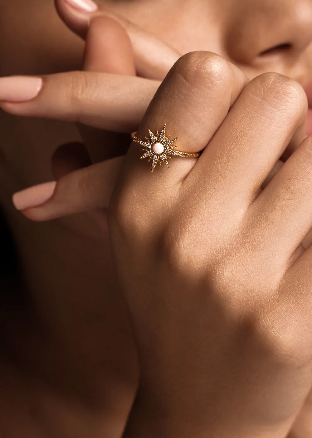 North Star Ring in Gold