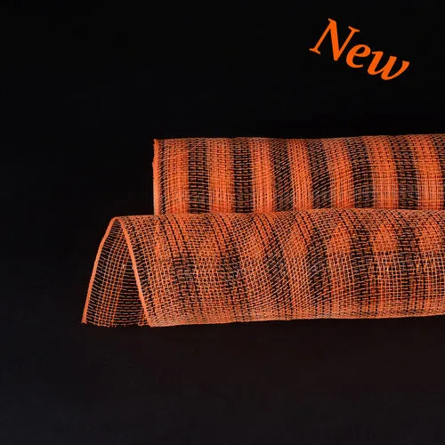 Orange Black - Christmas Mesh Wraps ( 21 Inch x 10 Yards )