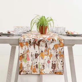 Paddock Scene Linen Table Runner