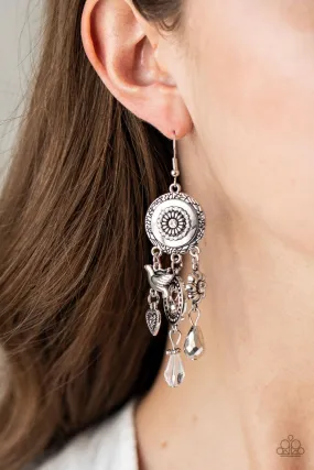 Paparazzi Earring ~ Springtime Essence - White