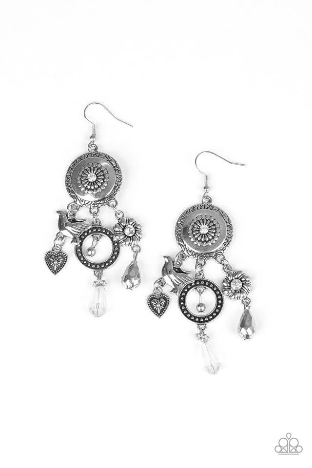 Paparazzi Earring ~ Springtime Essence - White