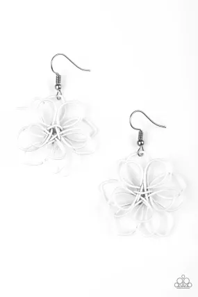 Paparazzi Earring ~ Springtime Serenity - White