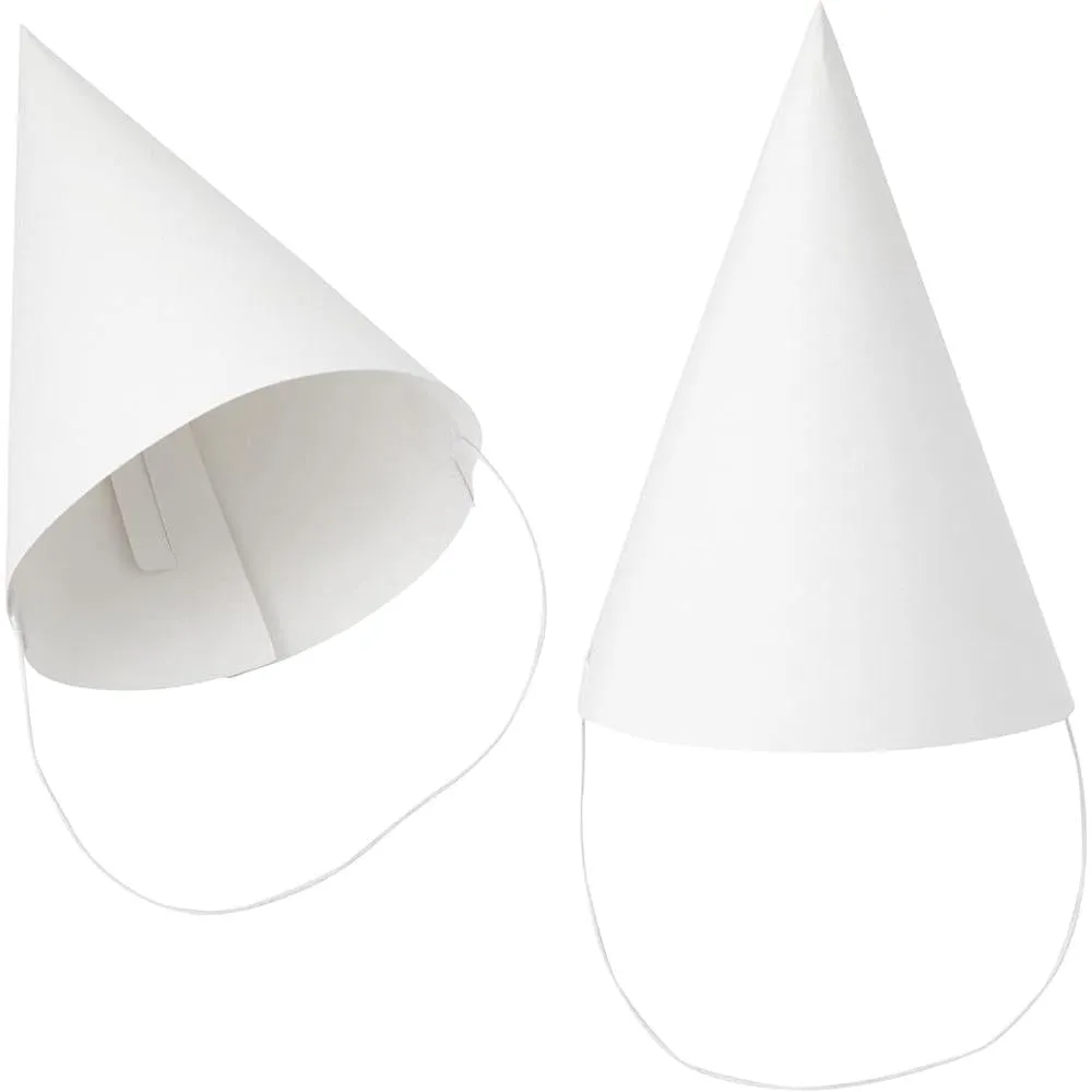 Paper Party Hat 20cm Solid Colur 10pack