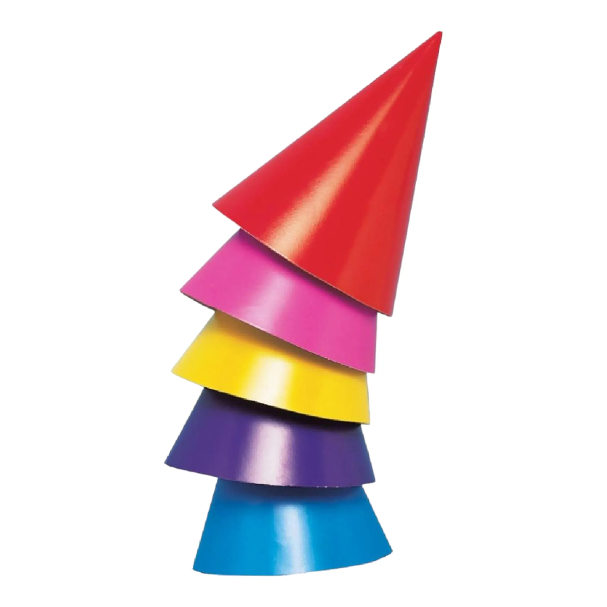 Paper Party Hat 20cm Solid Colur 10pack