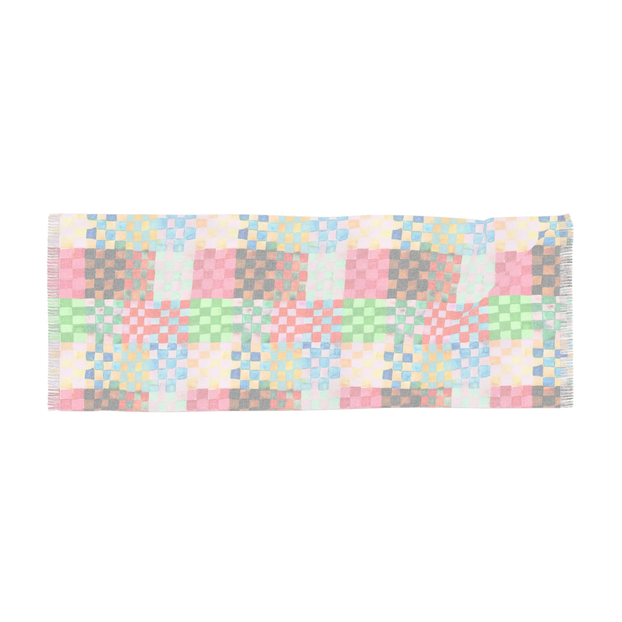 Pastel Checkerland Lightweight Scarf