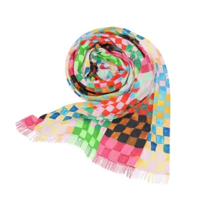 Pastel Checkerland Lightweight Scarf