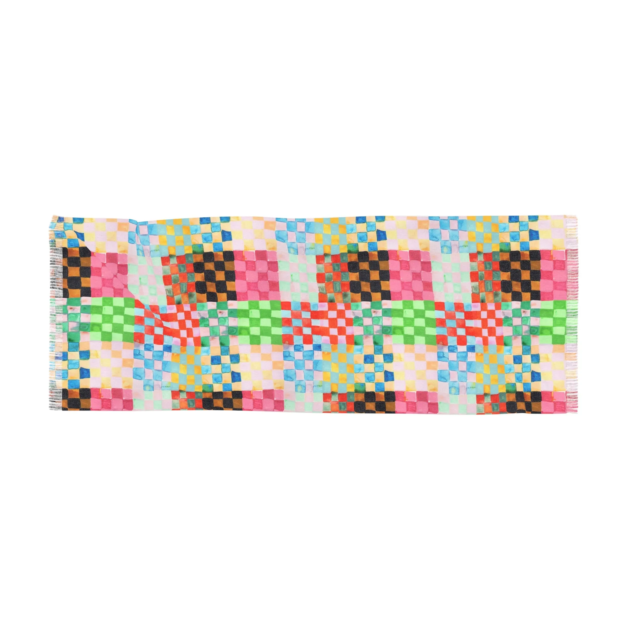 Pastel Checkerland Lightweight Scarf