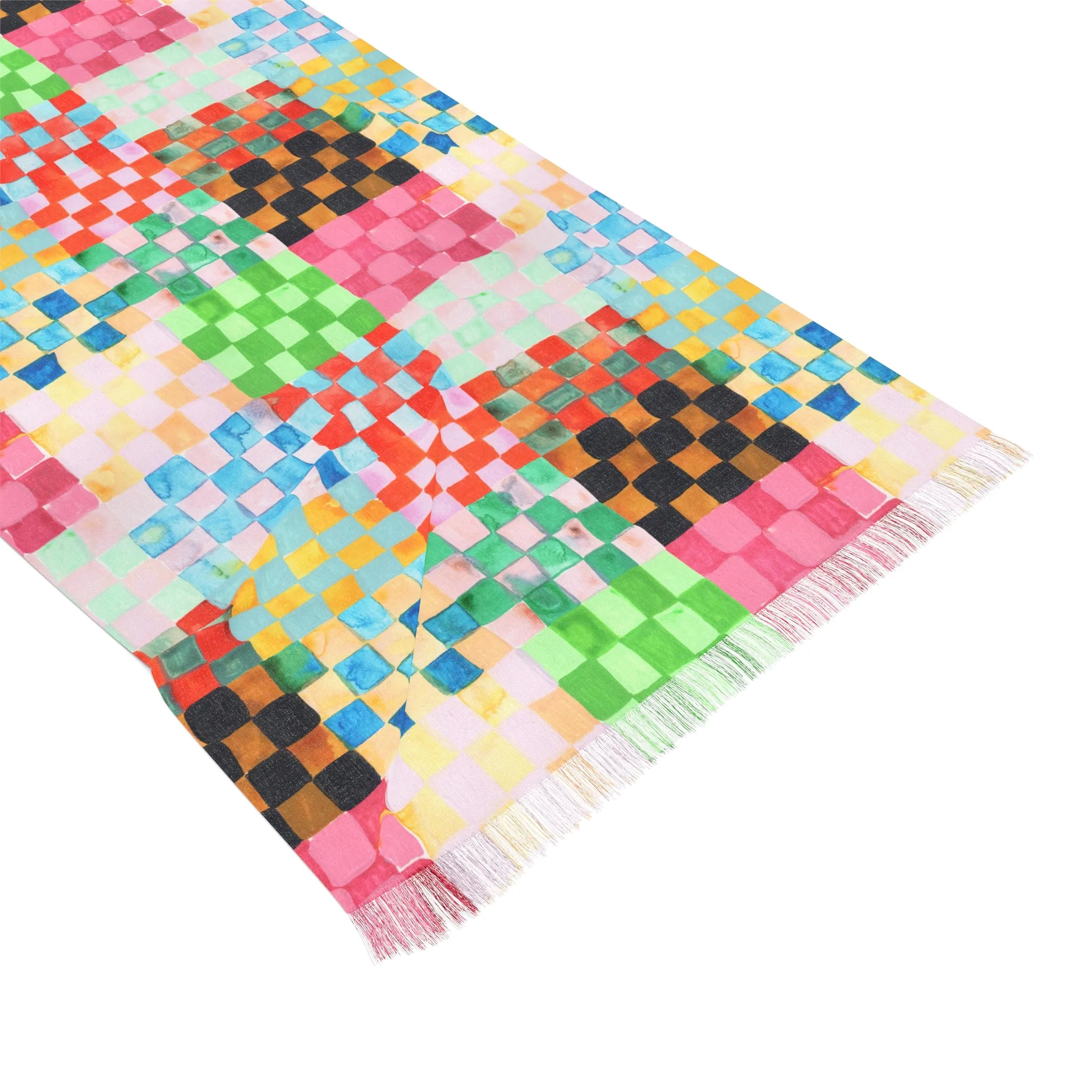 Pastel Checkerland Lightweight Scarf