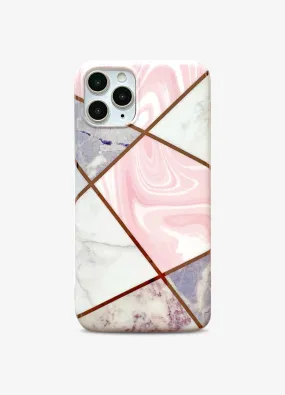 Pink Stone Metallic Geo Phone Case