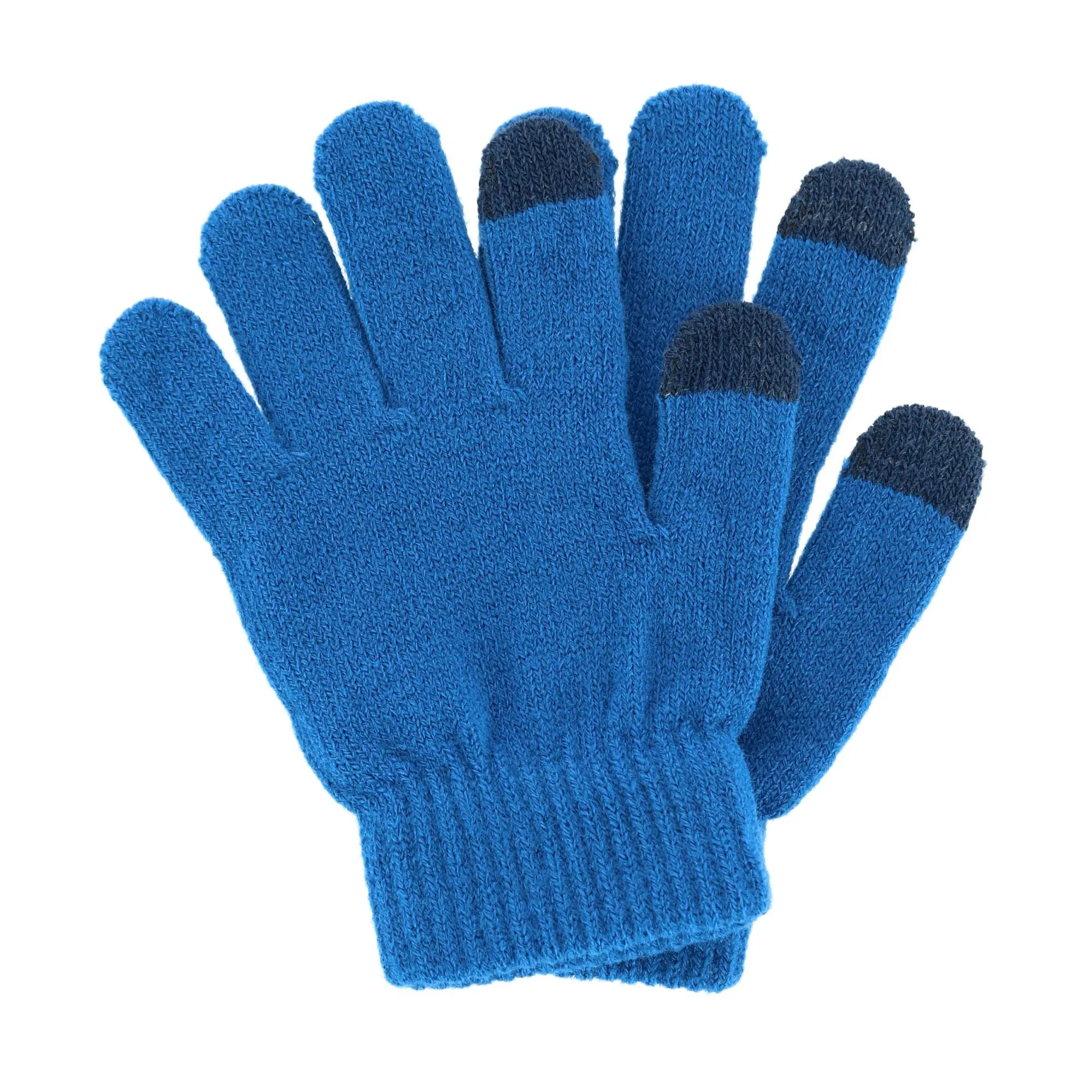 Polar Extreme Boy's One Size Double Stripe Hat and Texting Glove Set