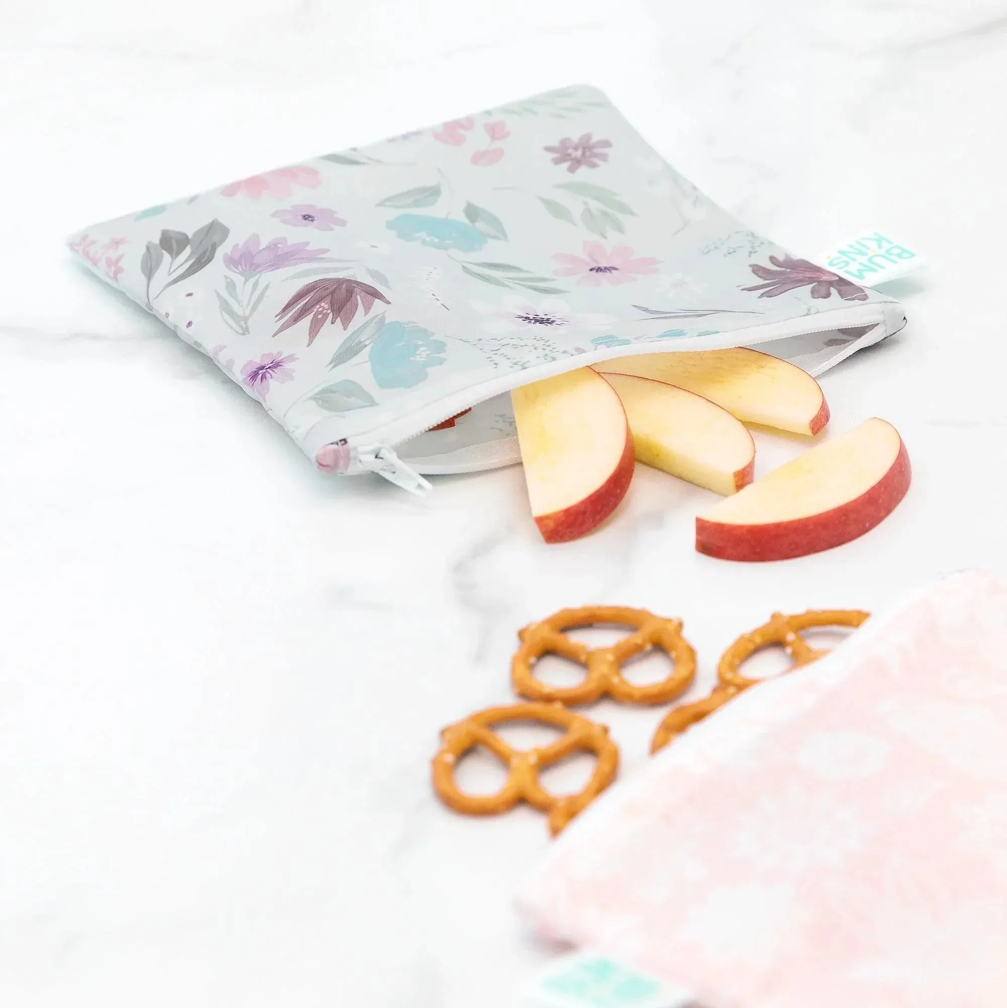 Reusable Snack Bag, Large 2-Pack: Floral & Lace