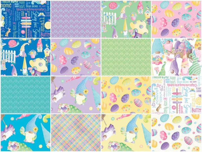 Spring Garden Gnomes Favorites 10" Squares