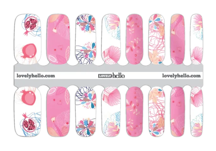 Spring Pomegranate Nail Wraps