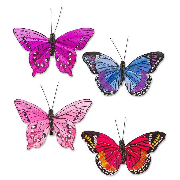 Vibrant Coloured Butterfly Clip