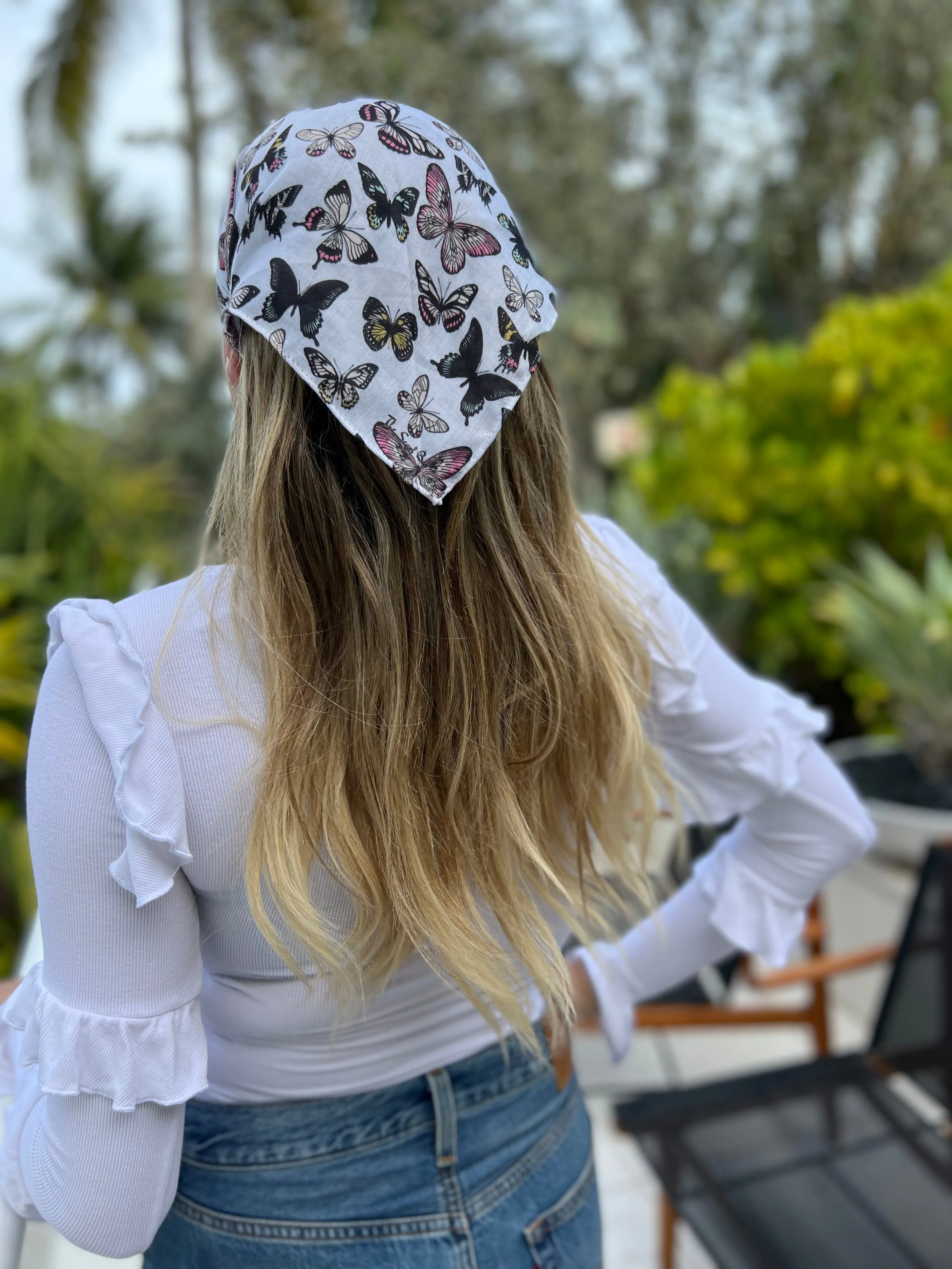 White Butterfly Bandana