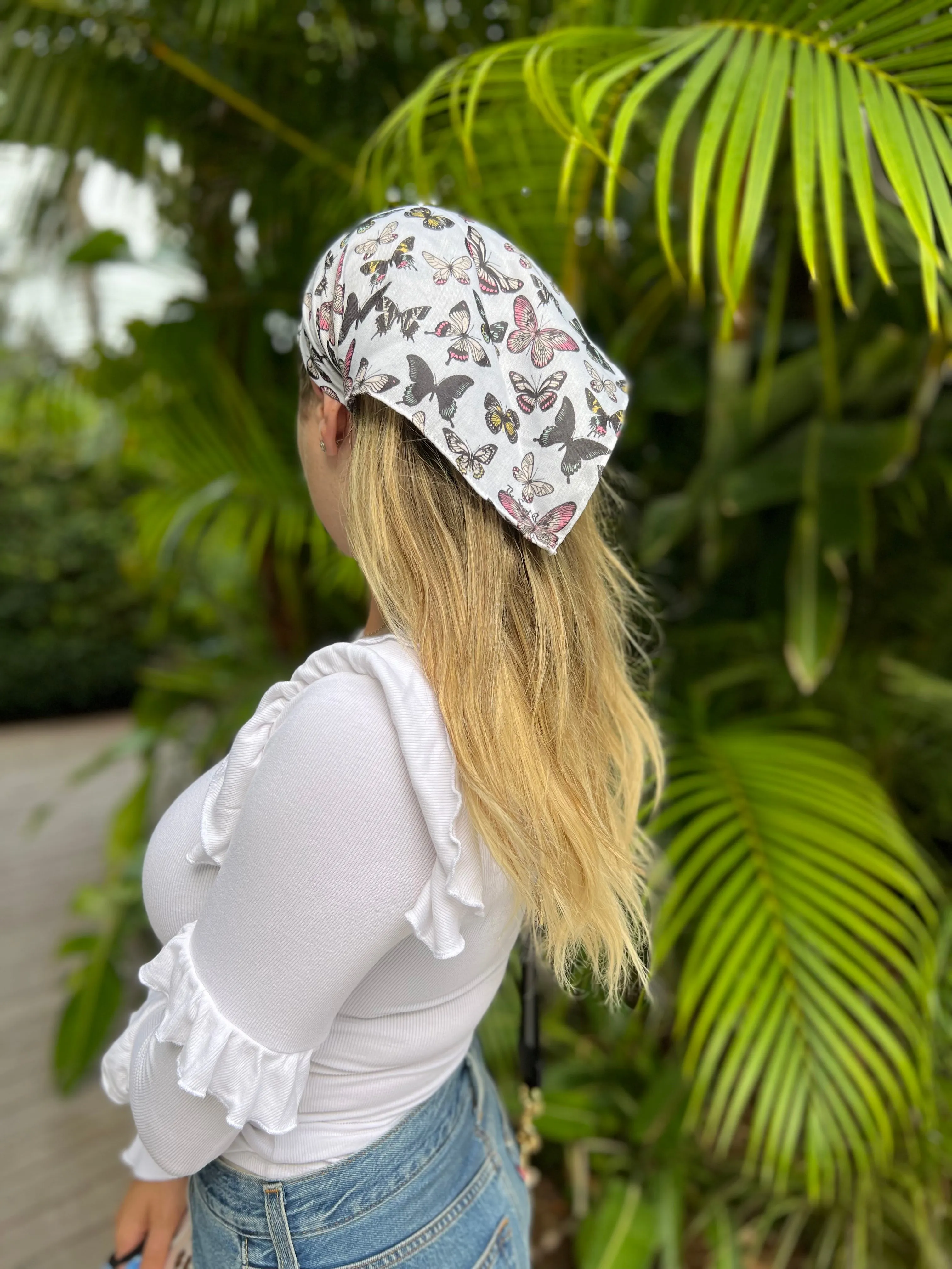 White Butterfly Bandana