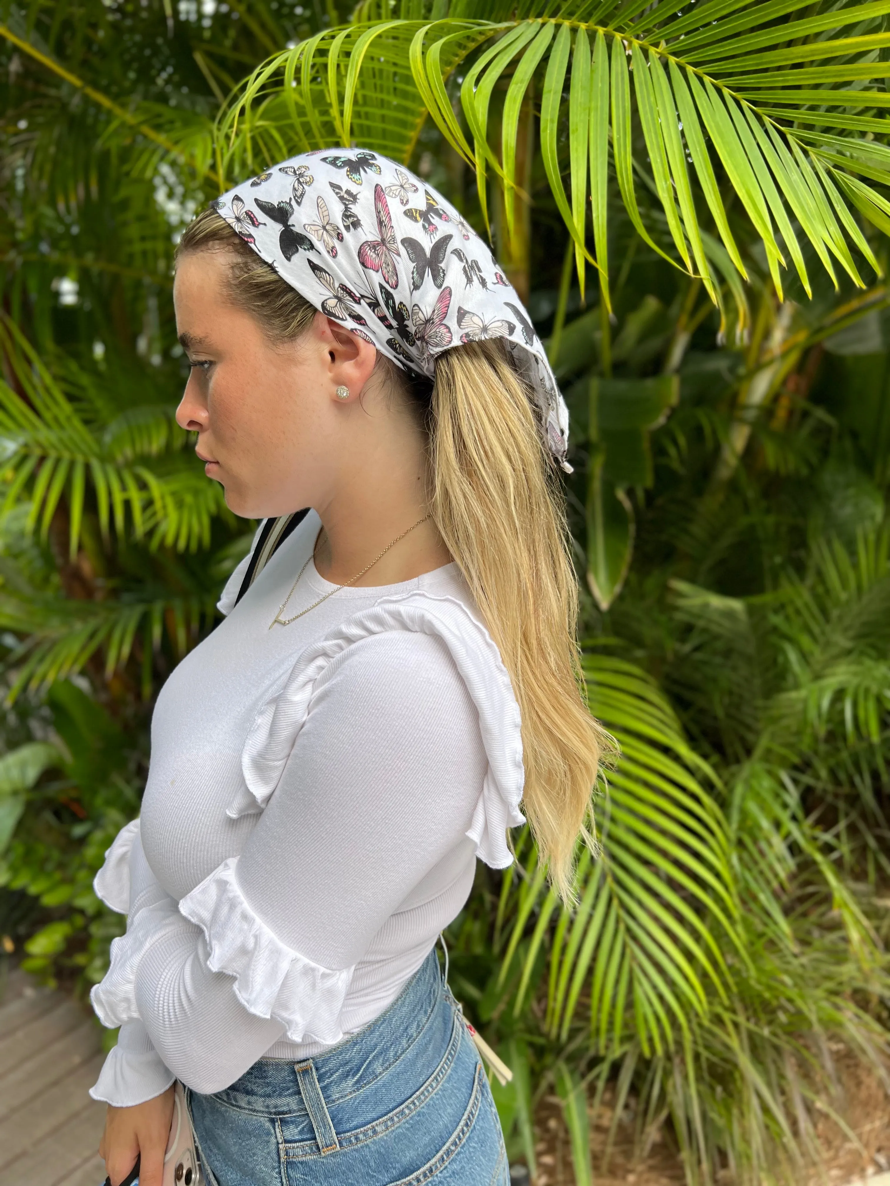 White Butterfly Bandana