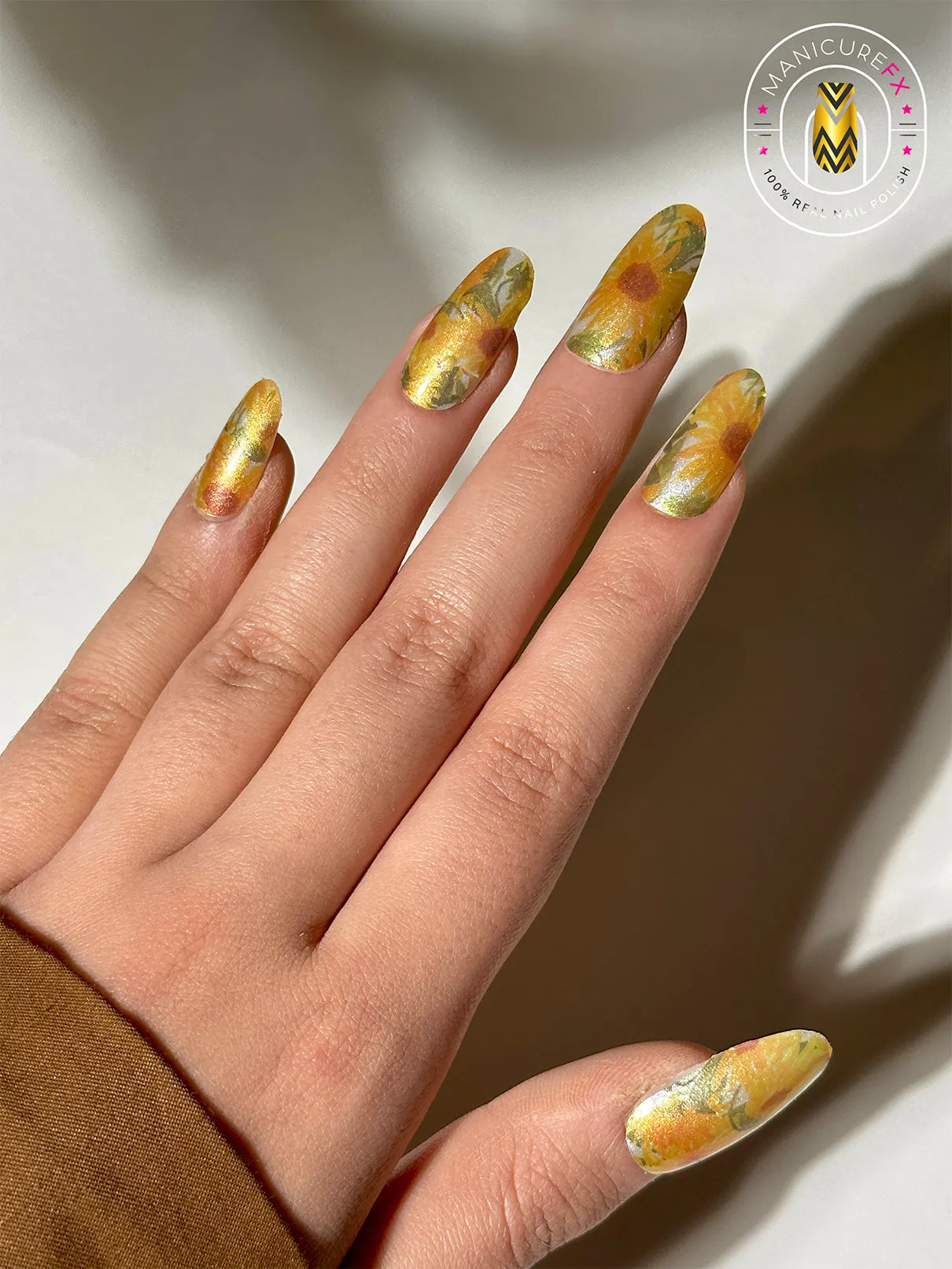 Yellow Flower Nails - Sunlit Blooms - Nail Wraps (Standard)